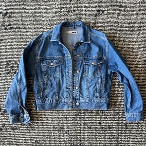 Topshop Boxy Crop Denim Jacket